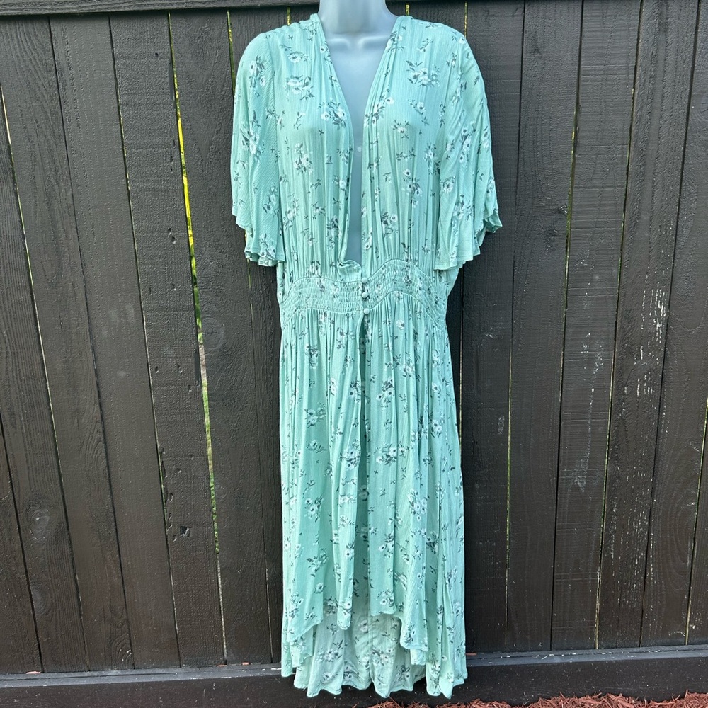 Heyson flowing lightweight print duster 1xL